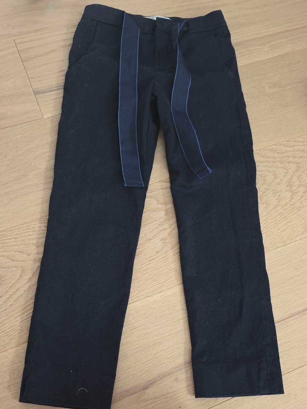 Zara Black Kids Formal Trousers with Navy Waist Tie